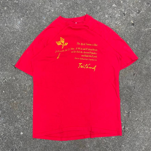 Vintage Teilhard de Chardin T-Shirt Men's Large - Picture 2 of 5